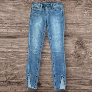Articles Of Society Blue Skinny Jeans with Split Hem